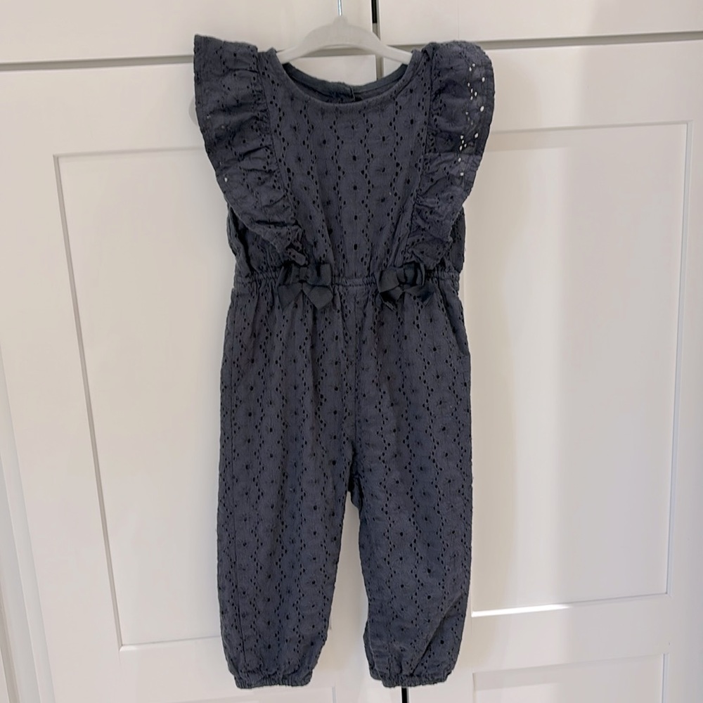 Max Studio baby eyelet romper
